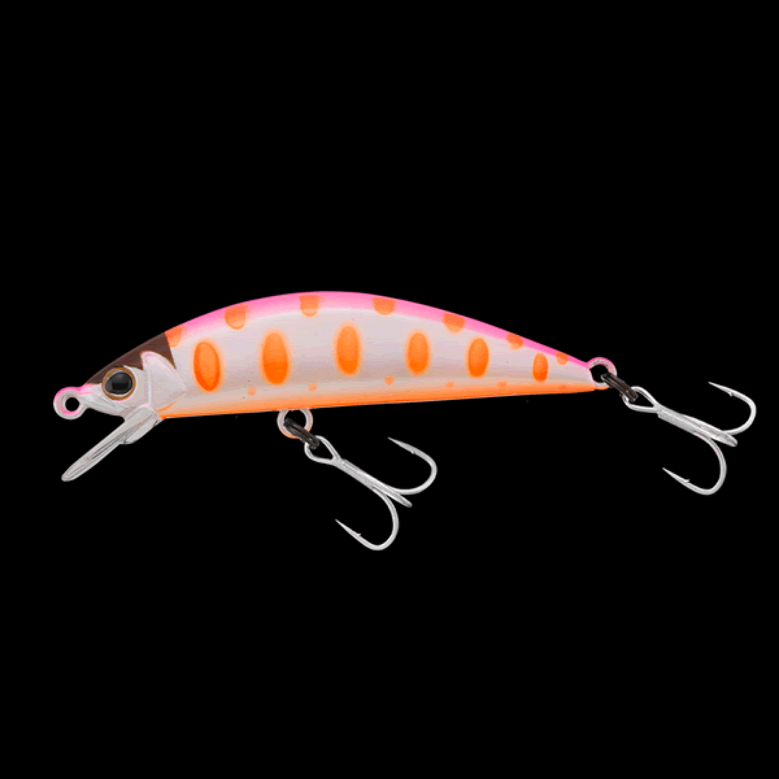 TIMON TRICOROLL 47HW 47mm : 3.2g SHINSYU-YUKISHIRO-PINK-BROWN-HEAD. freshwater fishing lure