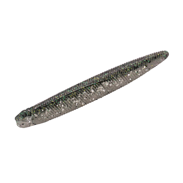 JACKALL YAMMY FISH 3.8" (5 pcs/pack) DARK THUNDER CLEAR SILVER