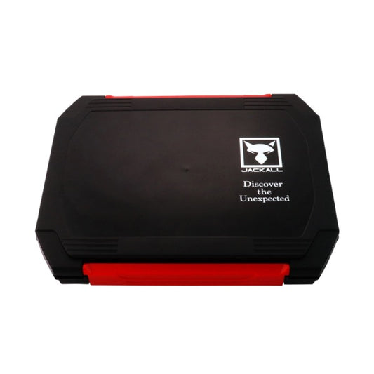 JACKALL W OPEN TACKLE BOX S L:200mm×W:153mm×H:40mm Black