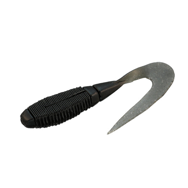 JACKALL RHYTHM GRUB 3" (5 pcs/pack) SOLID BLACK