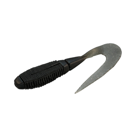 JACKALL RHYTHM GRUB 3" (5 pcs/pack) SOLID BLACK