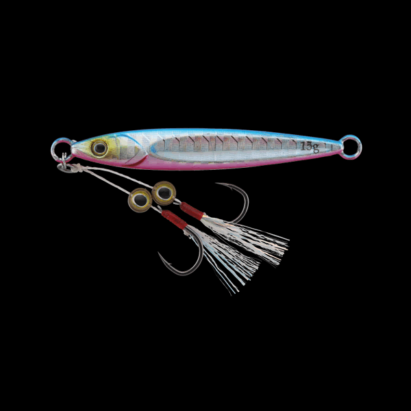 JACKALL BIGBACKER FIT JIG 5g 39mm BLUE PINK / BORDER HOLO