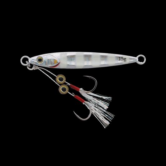 JACKALL BIGBACKER FIT JIG 10g 50mm GLOW STRIPE / BORDER HOLO