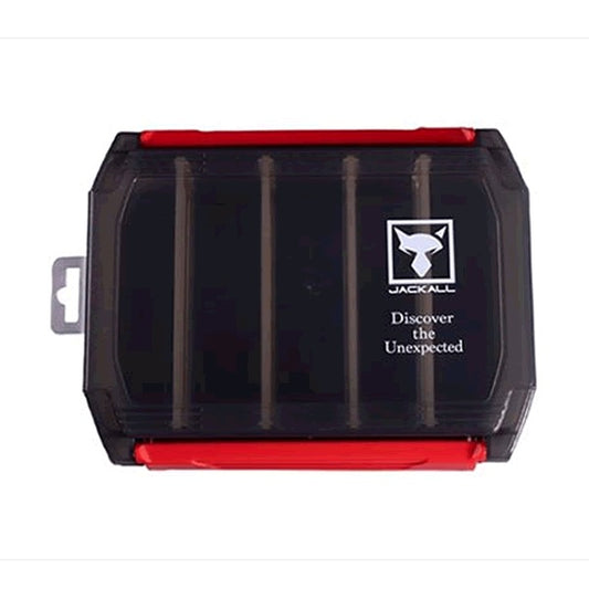 JACKALL W OPEN TACKLE BOX S L:200mm×W:153mm×H:40mm Clear Black