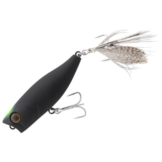 JACKALL Chubby Popper Length: 42mm / Weight: 3.3g Floating Sight Matte Black