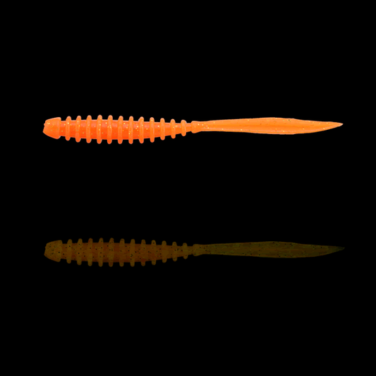 JACKALL PEKERING 2.0" (10 pcs/pack) GLOW ORANGE/GOLD FLAKE