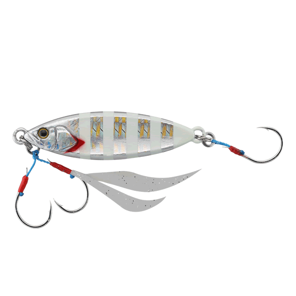 JACKALL FLAG TRAP LEAF 80g GLOW STRIPE/BORDHL