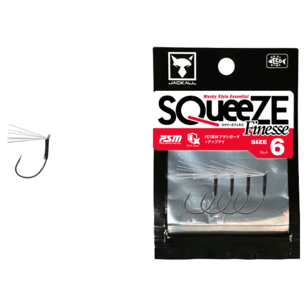 JACKALL SQUEEZE FINESSE #6 (4 pcs/pack)
