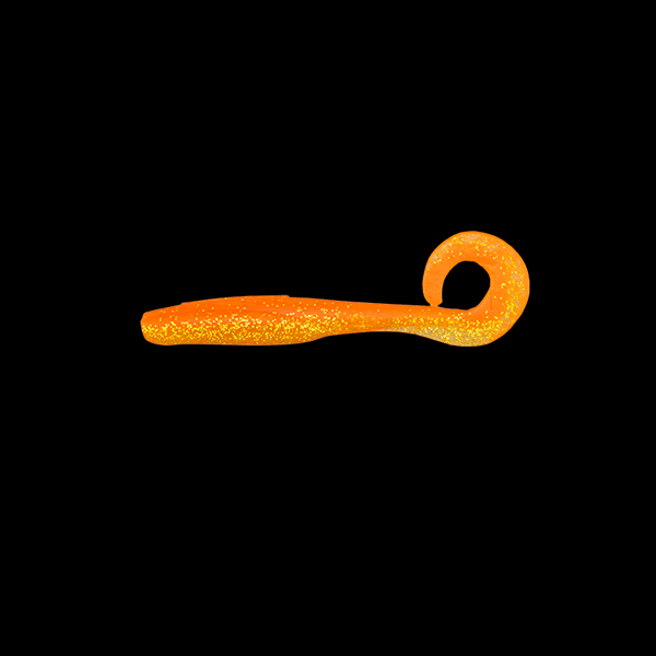 JACKALL SABULL SENSY CURLY 4" (6 pcs/pack) ORANGE GOLD