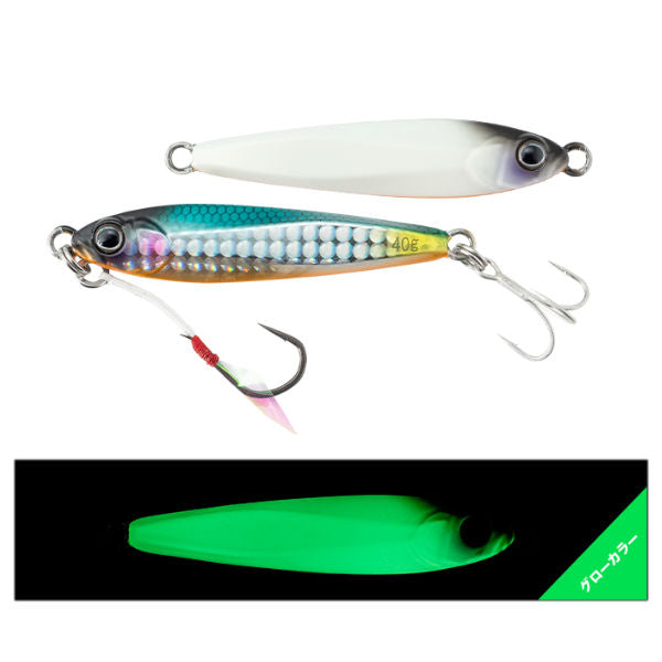 JACKALL BIGBACKER JIG 30g 62mm : 30g Sinking KANAI HALF GLOW saltwater fishing lure