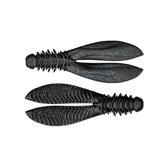 JACKALL RIBBING BUNNY 3.8" (5 pcs/pack) BLACK BLUE FLAKES
