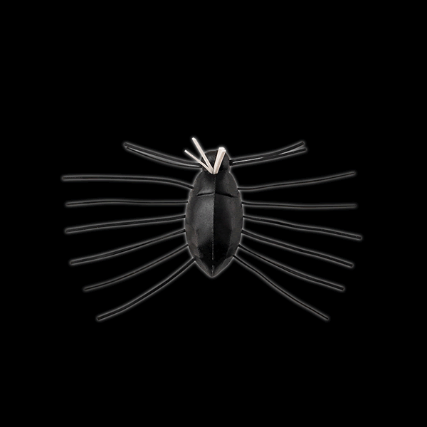 JACKALL NEED BUG 28.5mm (2 pcs/pack) MOHIKAN / SUPER BLACK