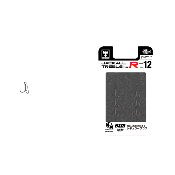 JACKALL JACKAL TREBLE TYPE R #12 (6 pcs/pack)