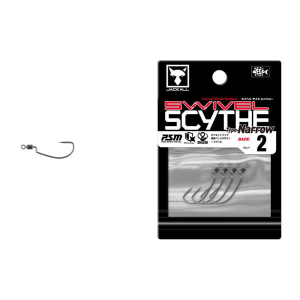JACKALL SWIVEL SCYTHE TYPE NARROW #2 (4 pcs/pack)