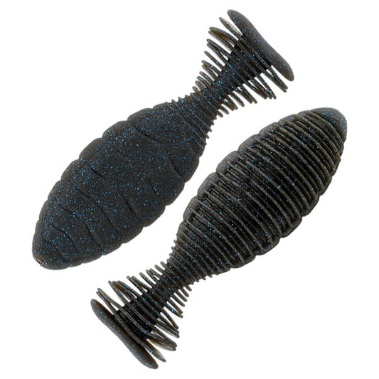 JACKALL Sibo Flat 4.8" Length: 4.8" (122mm) (4 pcs/pack) Dark Green Pumpkin Blue Flake