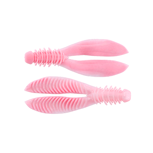 JACKALL RIBBING BUNNY ELASTOMER 3.8" Floating (3 pcs/pack) STRAWBERRY MILK