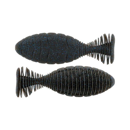 JACKALL SHIBO FLAT 3.6" 16g (5 pcs/pack) DARK GR PUMPKIN BL FLAKE
