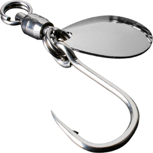 JACKALL BLADE JIGGING HOOK SET SINGLE SILVER M (2pcs / pack)