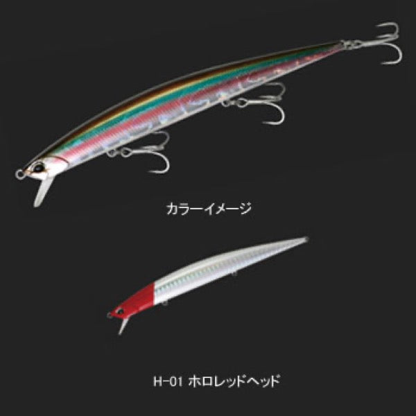 DUO Tide Minnow Slim 140 140mm : 18g Floating H-01 Holo Red Head