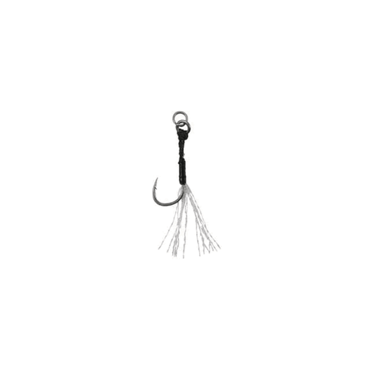 DUO DRAG METAL CAST ASSIST HOOK SINGLE CLEAR TINSEL #14 (5 pcs/pack) - Britannic Trade