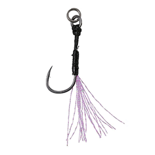 DUO DRAG METAL CAST ASSIST HOOK SINGLE PINK TINSEL #11 (5 pcs/pack)