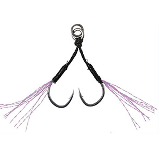 DUO DC-WP DRAG METAL CAST JUNSEI ASSIST HOOK DOUBLE PINK TINSEL #13 (3 pcs/pack)