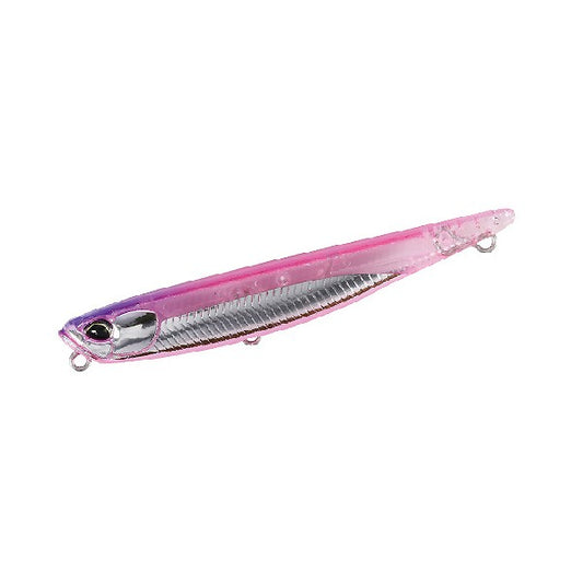DUO BAY RUF MANIC FISH 77 77mm : 9g Sinking CSH0632 UV CLEAR PINK SILVER FLASH II