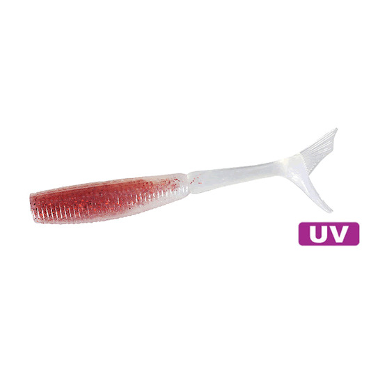 DUO BEACH WALKER SPARROW SHAD 4.5" (5 pcs/pack) S056 UV CORE RED HEAD