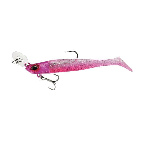 DUO BAY RUF BR CHATTER SHAD SET 18g 3.5" : 18g PCC0633 UV PINK HEAD saltwater fishing lure
