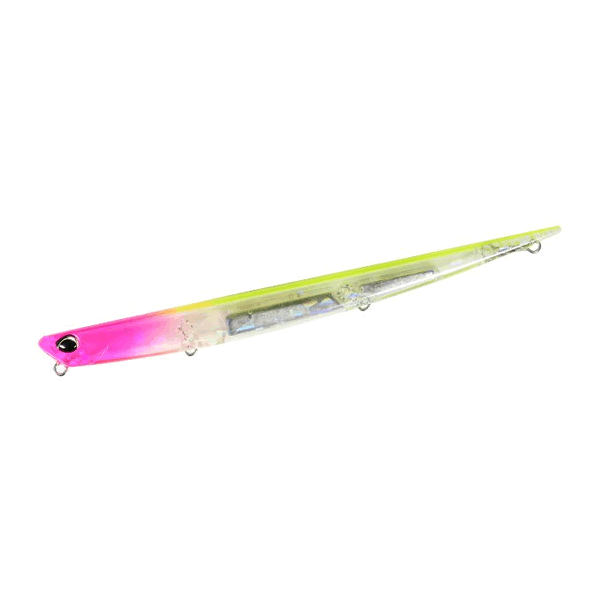 DUO BAY RUF MANIC 155 155mm : 27.5g Sinking CLA0602 CLEAR PINK HEAD CHART saltwater fishing lure