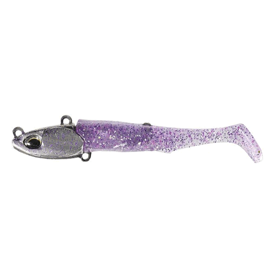 DUO BEACH WALKER JUMGO SET 3" 27g MCC0748 UV SILVER PURPLE GLITTER + CLEAR PURPLE