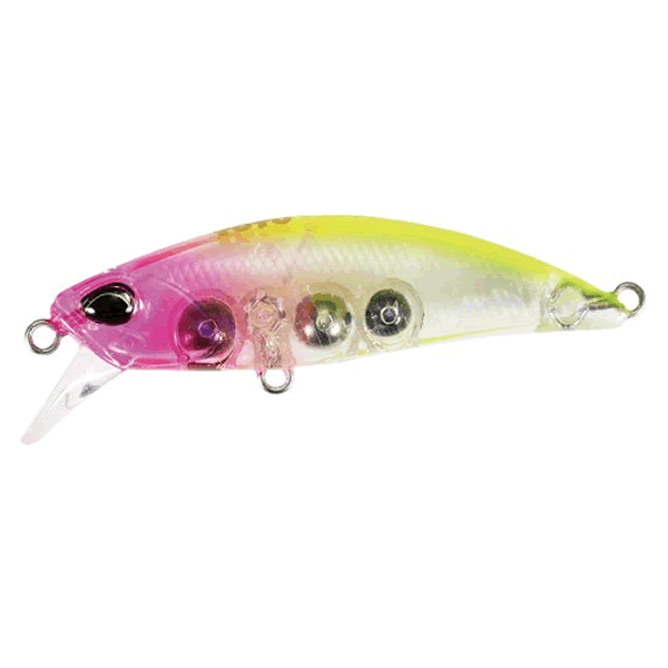 DUO TETRA WORKS TOTO 48HS 48mm : 4.3g Heavy Sinking CLA0602 CLEAR PINK HEAD CHART