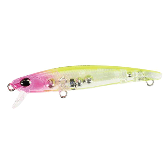 DUO TETRA WORKS TOTO SLIM 50S 50mm : 2.4g Sinking CLA0602 CLEAR PINK HEAD CHART