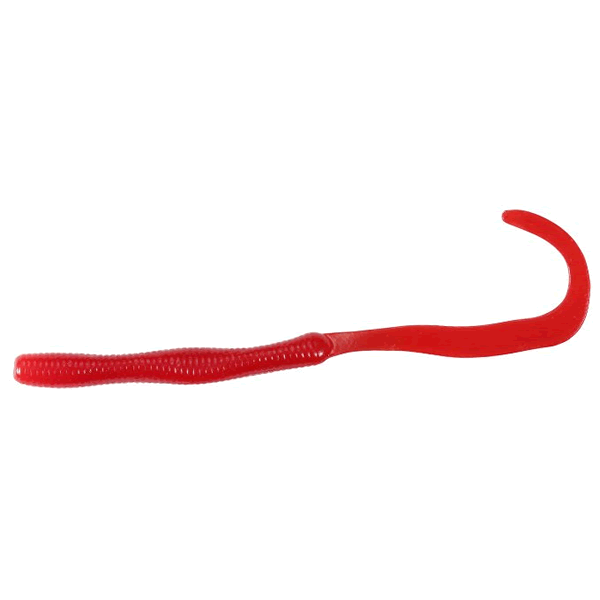 DUO REALIS WRIGGLE CURLY 4.8" (10 pcs/pack) F110 SOLID RED