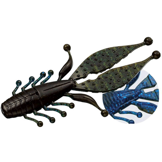 EVERGREEN KICKER BUG 5.5" (3 pcs/pack) #61 GURIPAN/BLUE GLAW