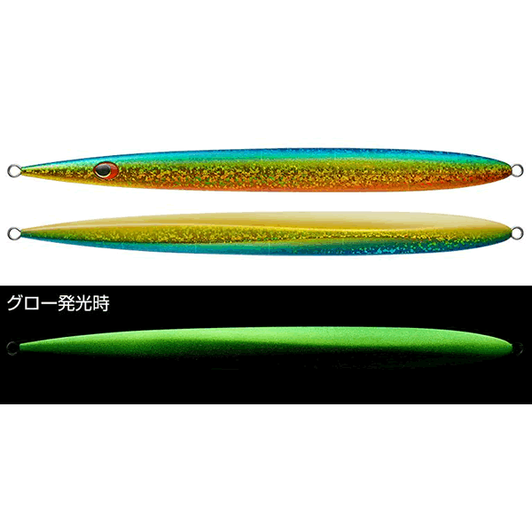 EVERGREEN SATOU JIG 210g 22.4cm : 210g #ST30 GOLD GREEN/GLOW