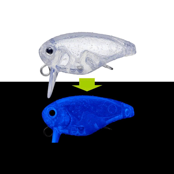 EVERGREEN KILLER BUG 23 2.3cm : 1.3g Floating #02 CLEAR GLITTER/UV