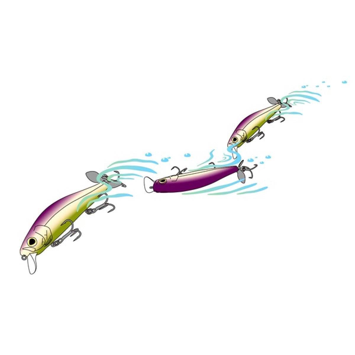 deps SPIRALMINNOW 120mm : 25.0g #16 JET BLACK - Britannic Trade