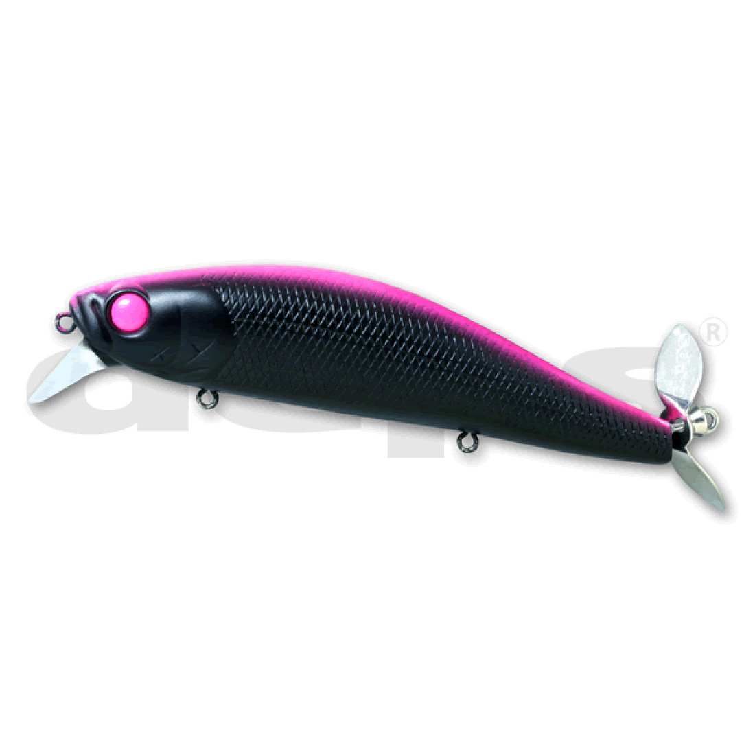 deps SPIRALMINNOW 120mm : 25.0g #21 BIZIBURU BLACK freshwater fishing lure