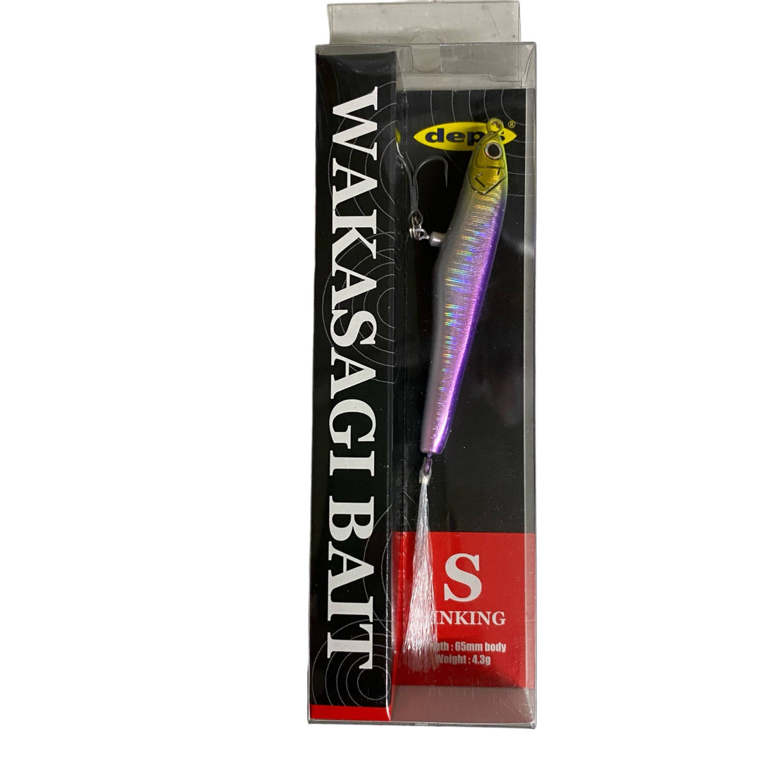 deps WAKASAGI BAIT 65S 65mm : 4.3g Sinking #07 FLASH PURPLE freshwater fishing lure — photo 3