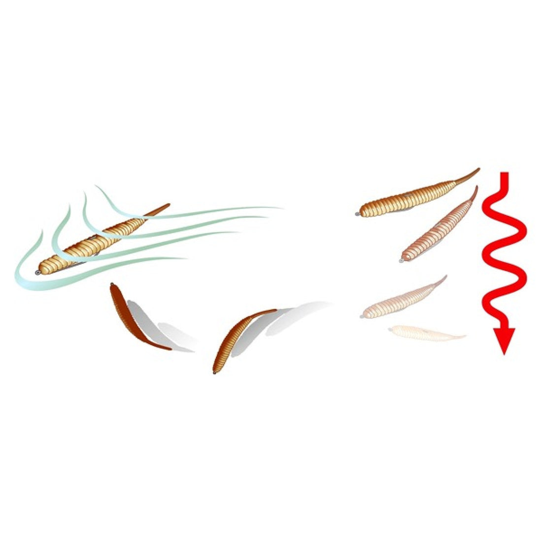 deps DEATHADDER 6" (6 pcs/pack) freshwater fishing lure — photo 2