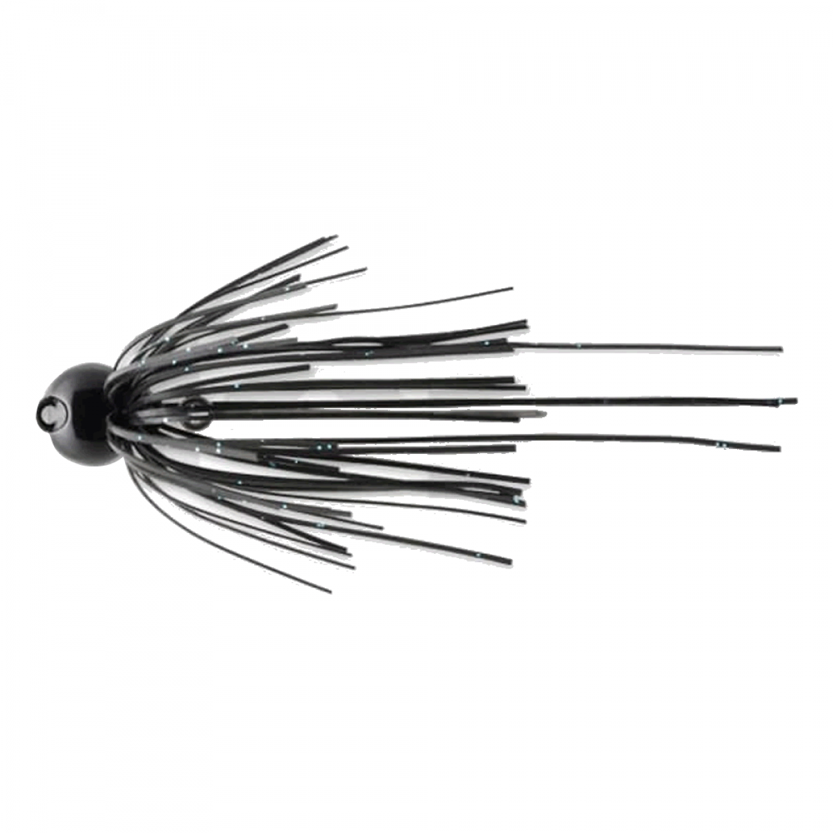 deps SLIP HEAD JIG 1/8oz Silicone Skirt #06 BLACK/BLUE FLAKE