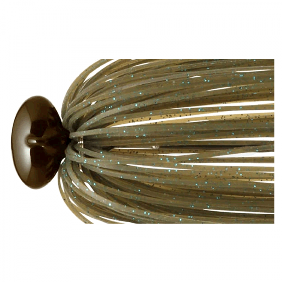 deps HYPER FOOTBALL JIG 1/4oz Silicone Fine Skirt #67 FS GREEN PUMPKIN/BLUE FLAKE