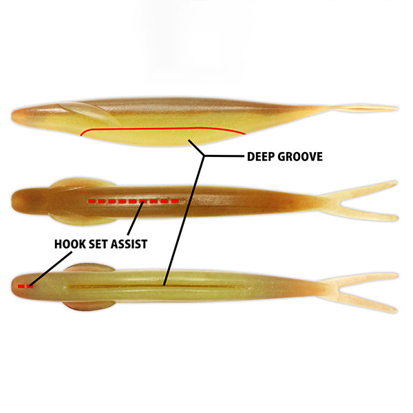 deps SAKAMATA SHAD 8" (4 pcs/pack) #103 SMOKE PEPPER CLEAR freshwater fishing lure — photo 2