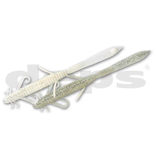 deps DEATH ADDER LIZARD 8" (5 pcs/pack) #31 WHITE CLEAR SILVER FLAKE