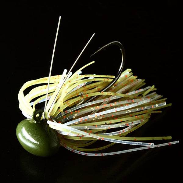 deps HEAD LOCK JIG 3/4oz 3/4oz Silicone Skirt #37 SCALE BLACK - Britannic Trade