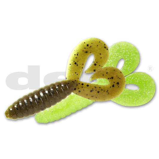 deps DEATHADDER TWIN-TAIL 4.5" (6 pcs/pack) #52 GREEN PUMPKIN CHARTREUSE