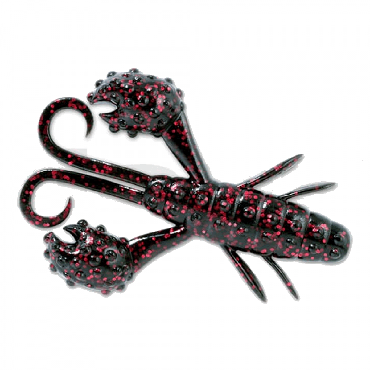 deps BECKON CRAW 3.5" (5 pcs/pack) #88 BLACK/RED FLAKE