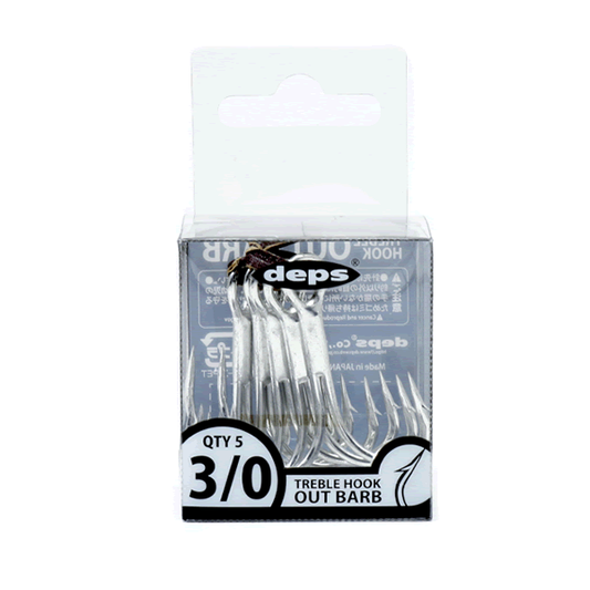 deps TREBLE HOOK OUT BARB #3/0 (1 pcs/pack) FUSSO COAT