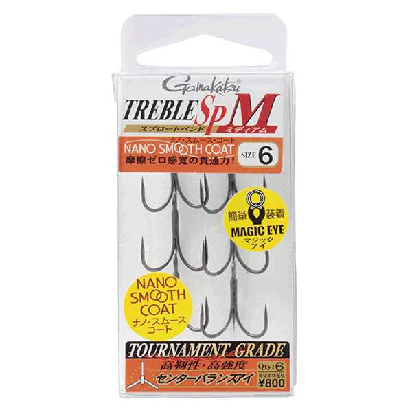 Gamakatsu Treble SP-M #12 (6 pcs/pack) NANO SMOOTH COAT fishing terminal tackle — photo 2